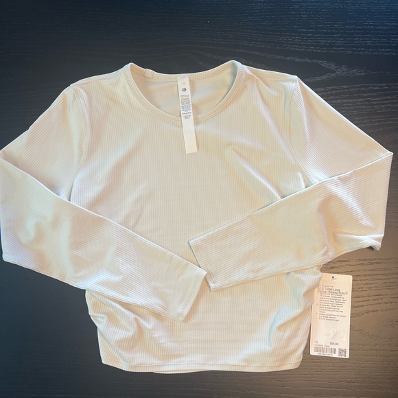 lululemon athletica Tops - Lululemon *All It Takes Ribbed Nulu Long-Sleeve Shirt SZ 12 Color Bone